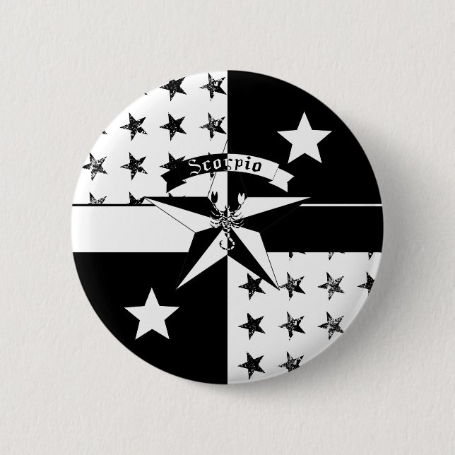 Scorpio 6 Cm Round Badge (Front)