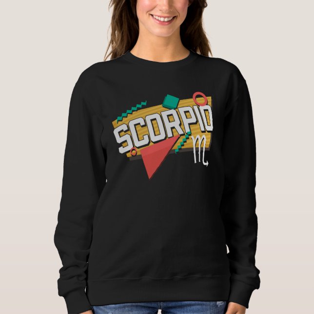 Scorpio 90s Horoscope Zodiac Sign Astrology Sweatshirt (Front)