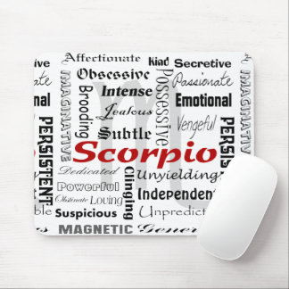 Scorpio Astrology Horoscope Zodiac Traits Collage Mouse Pad