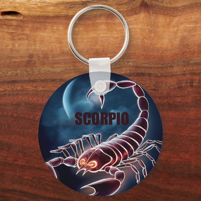 Scorpio astrology sign key ring (Front)