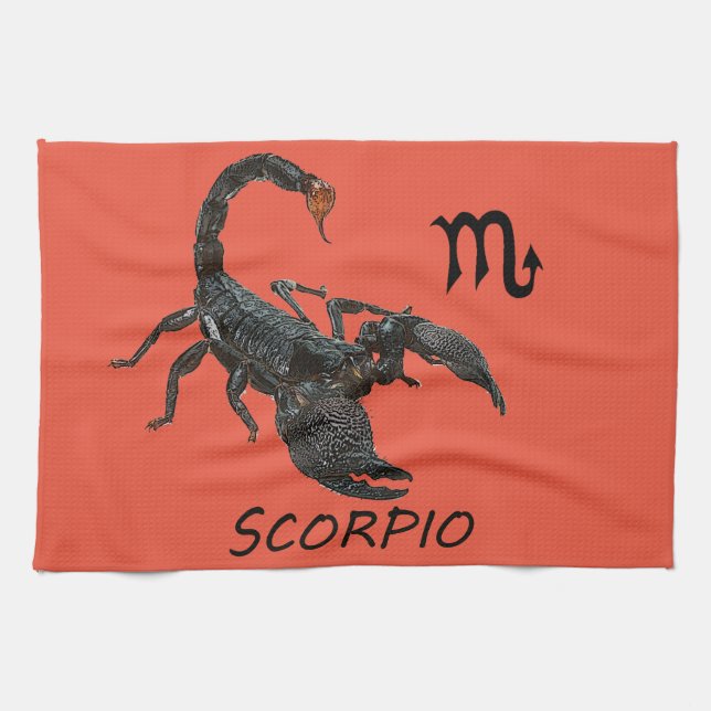 Scorpio astrology tea towel (Horizontal)