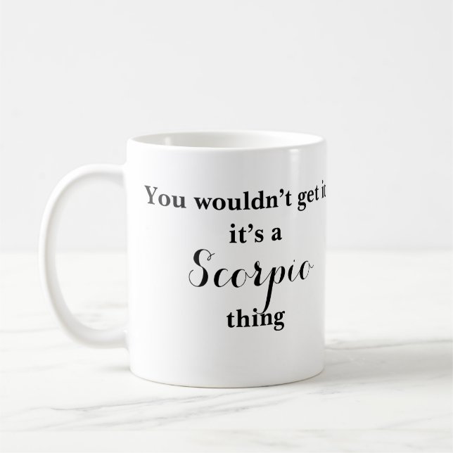 Scorpio Astrology Zodiac Funny Mug (Left)