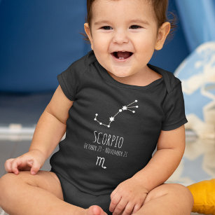 Scorpio Birth Sign   Zodiac Constellation Baby Bodysuit