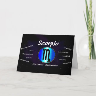 Scorpio Birthday Card