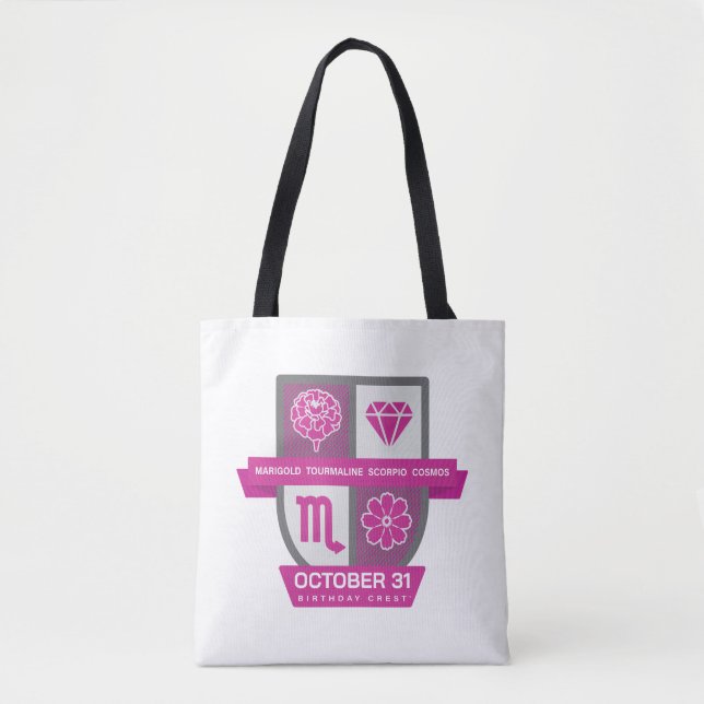 Scorpio Birthday Crest™ for October 24-31 Tote Bag (Front)