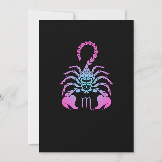 Scorpio Birthday Gift Zodiac Sign Costume Invitation (Front)