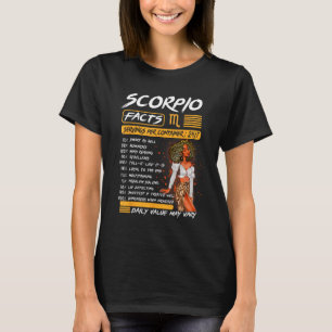 Scorpio Birthday Melanin Afro Queen For Black Wom T-Shirt