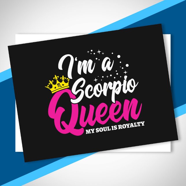 Scorpio Birthday Queen October November Zodiac Postcard (Creator Uploaded)