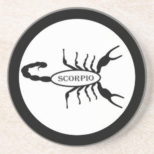 Scorpio Black Scorpion Star Sign Coaster