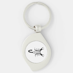 Scorpio Black Scorpion Star Sign Key Ring