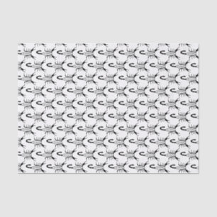 Scorpio Black Scorpion Star Sign Patterned Tissue Paper