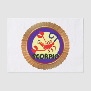 Scorpio Cartoon Zodiac Astrology design Tissue Paper