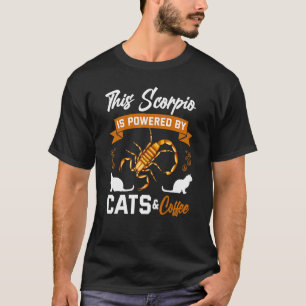 Scorpio Cat Coffee Horoscope Zodiac Sign T-Shirt