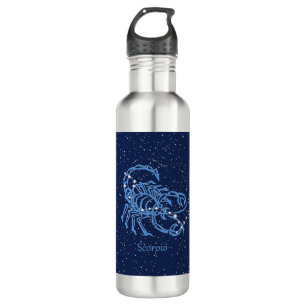 Scorpio Constellation and Zodiac Sign with Stars 710 Ml Water Bottle