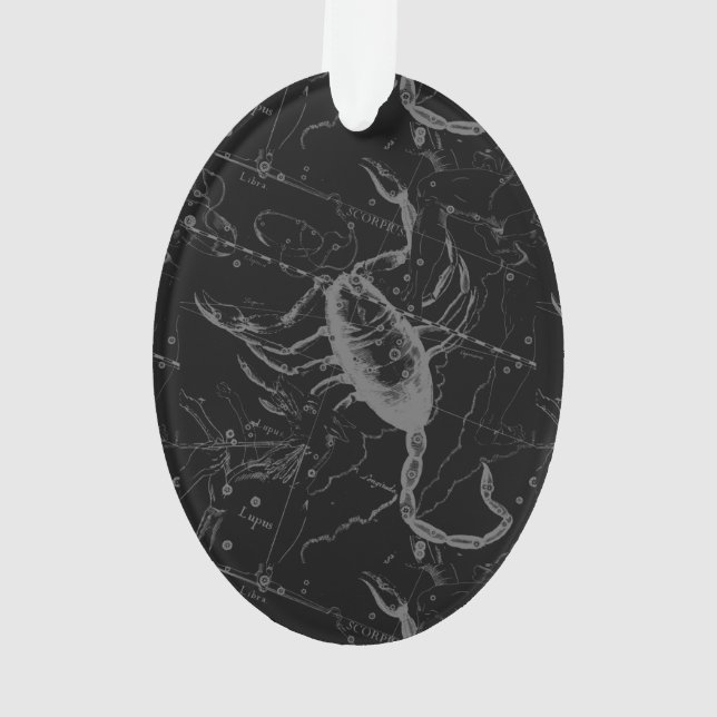 Scorpio Constellation by Hevelius 1690 Ornament (Back)
