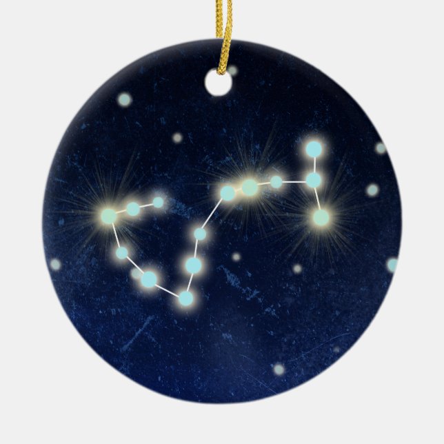 Scorpio Constellation | Custom Name Ceramic Tree Decoration (Front)