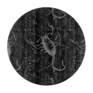 Scorpio Constellation Hevelius 1690 Vintage Black Cutting Board