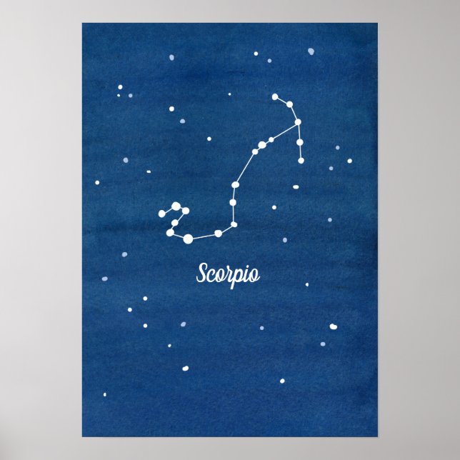 Scorpio Constellation Night Sky Poster (Front)