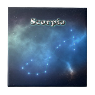 Scorpio constellation tile