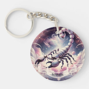 Scorpio Cosmic Celestial Zodiac  Key Ring