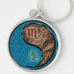 Scorpio & Earth Dragon Key Ring