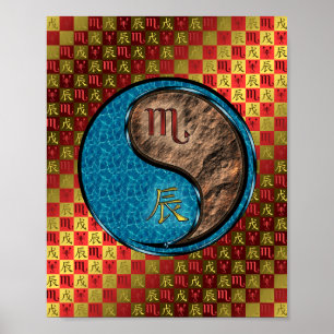 Scorpio & Earth Dragon Poster