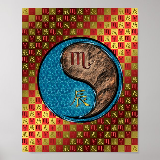 Scorpio & Earth Dragon Poster (Front)