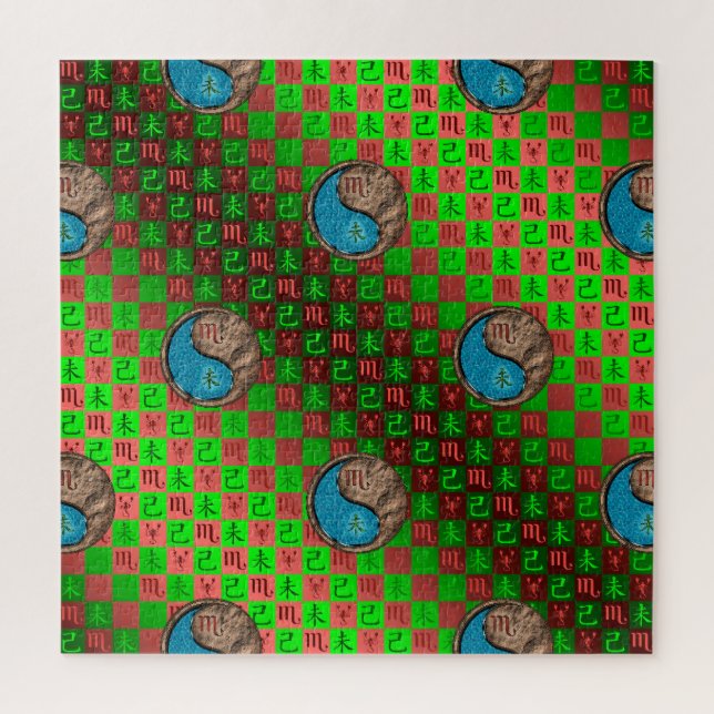 Scorpio & Earth Goat Jigsaw Puzzle (Vertical)