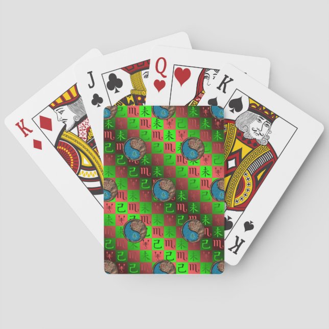 Scorpio & Earth Goat Playing Cards (Back)