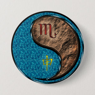 Scorpio & Earth Monkey 7.5 Cm Round Badge