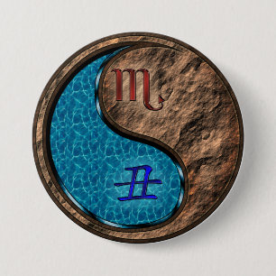 Scorpio & Earth Ox 7.5 Cm Round Badge