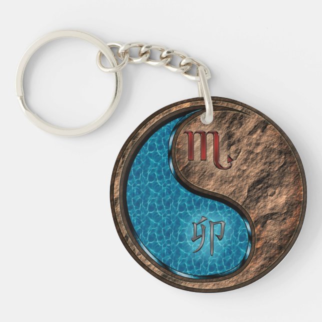 Scorpio & Earth Rabbit Key Ring (Front)