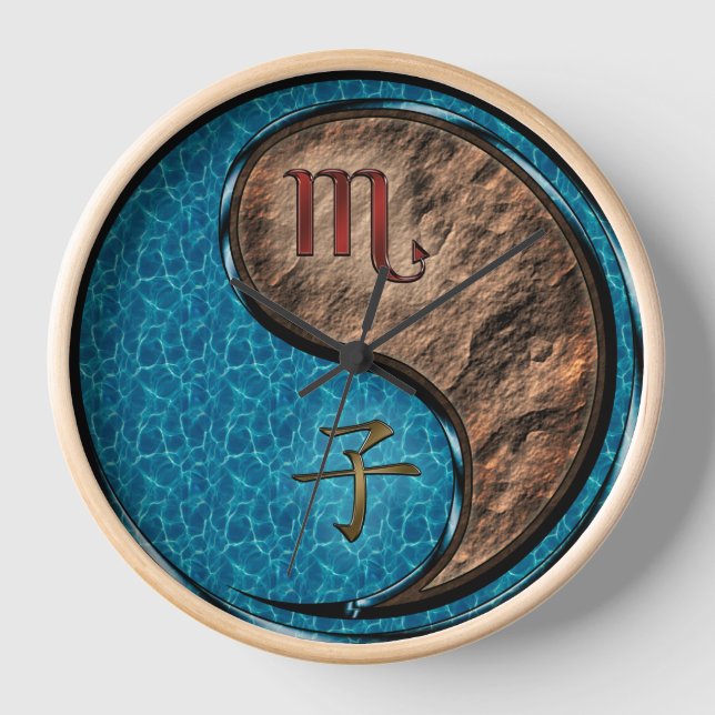 Scorpio & Earth Rat Clock (Front)