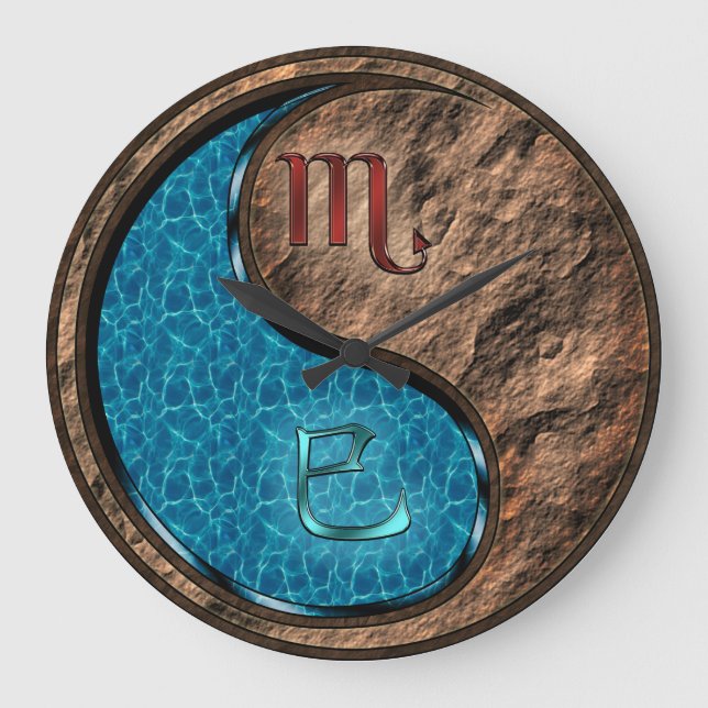 Scorpio & Earth Snake Large Clock (Front)