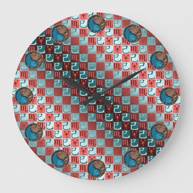 Scorpio & Earth Snake Large Clock (Front)