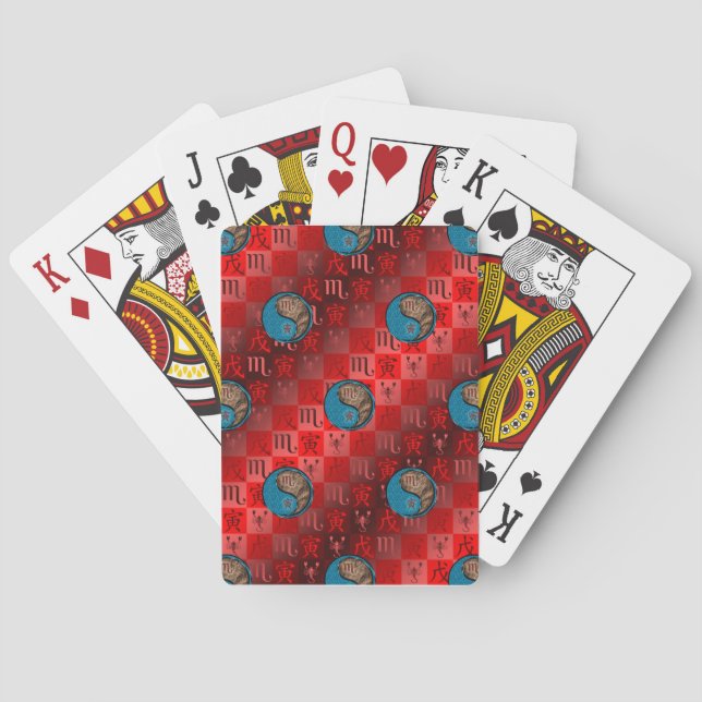 Scorpio & Earth Tiger Playing Cards (Back)