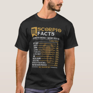 Scorpio Facts Astrology Zodiac Sign Horoscope T-Shirt