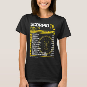 Scorpio Facts Awesome Zodiac Sign Scorpio Birthda T-Shirt