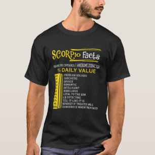 Scorpio Facts Zodiac Born In October 23 November 2 T-Shirt