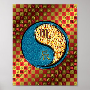 Scorpio & Fire Dragon Poster