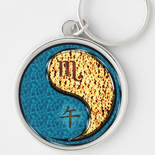 Scorpio & Fire Horse Key Ring (Front)