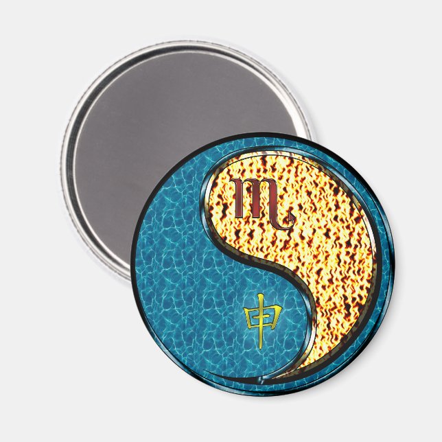 Scorpio & Fire Monkey Magnet (Front/Back)