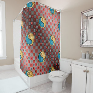Scorpio & Fire Rabbit Shower Curtain