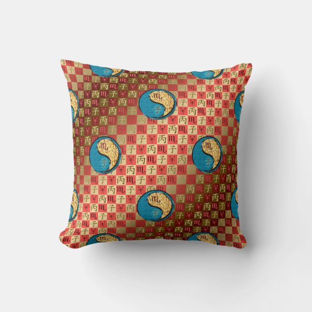 Scorpio & Fire Rat Cushion (Front)