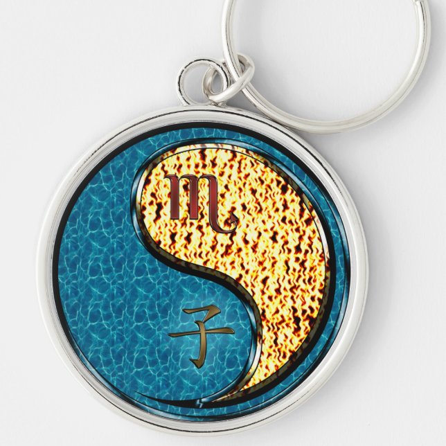 Scorpio & Fire Rat Key Ring (Front)
