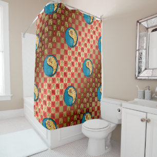 Scorpio & Fire Rat Shower Curtain