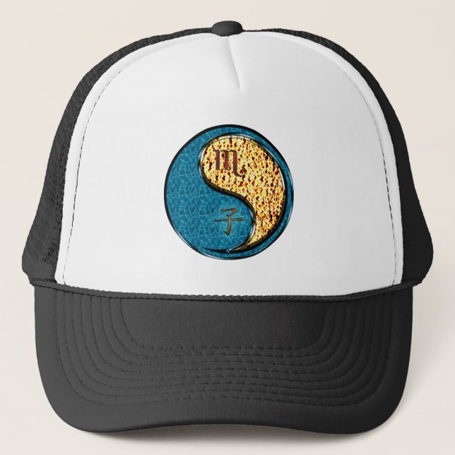 Scorpio & Fire Rat Trucker Hat (Front)