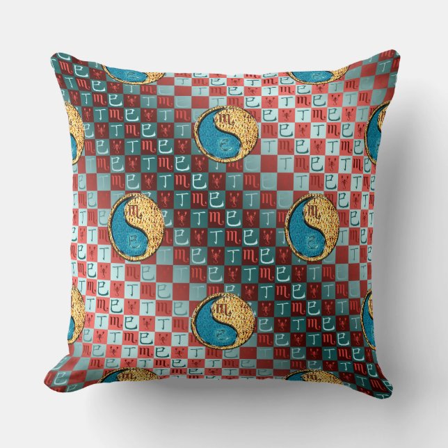 Scorpio & Fire Snake Cushion (Front)