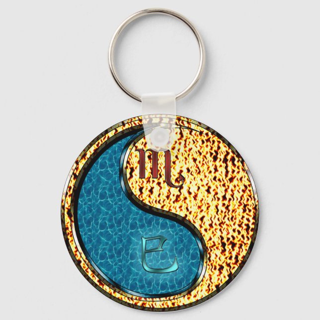 Scorpio & Fire Snake Key Ring (Front)