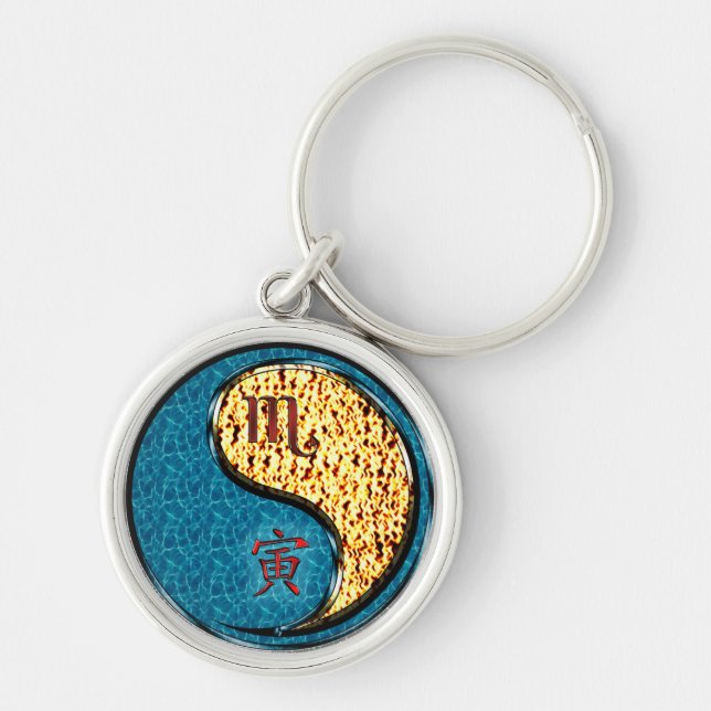 Scorpio & Fire Tiger Key Ring (Front)